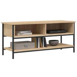 Berkfield Home TV Cabinet Sonoma Oak 100x35x45 cm Engineered Wood in Light Tan - Size: 100 x 35 x 45 cm - thumbnail 1