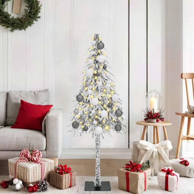 Berkfield Home Christmas Tree with 150 LEDs White 120 cm PE & Steel - image 1