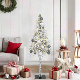 Berkfield Home Christmas Tree with 150 LEDs White 120 cm PE & Steel