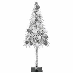 Berkfield Home Christmas Tree with 150 LEDs White 120 cm PE & Steel - thumbnail 4
