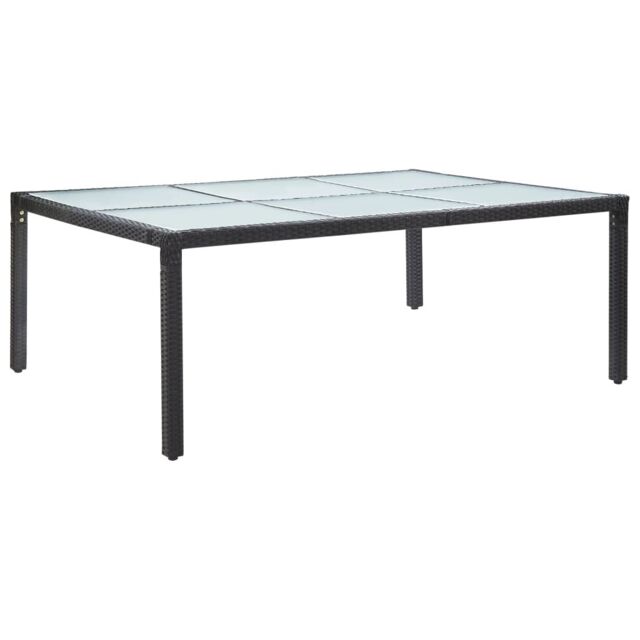 Berkfield Home Outdoor Dining Table Black 200x150x74 cm Poly Rattan - Size: 200 x 150 x 74 cm - image 1