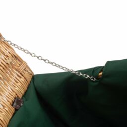 Red Hamper Wicker 55cm Buff Picnic Basket with Cotton Lining in Green - thumbnail 5