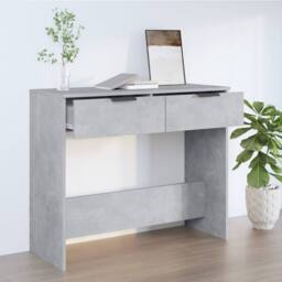 Berkfield Home Decorative Console Table Concrete Grey 90x36x75 cm Engineered Wood - Size: 90 x 36 x 75 cm - thumbnail 2