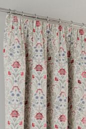 Enhanced Living 100% Blackout Floral Thermal Pair of Curtains Tape Top Header Curtains for Living Rooms & Bedrooms - Size: 117 cm width x 183 cm drop - thumbnail 2