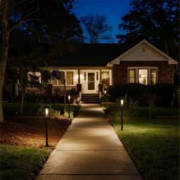 Bright Zeal Set of 2 40cm Black Solar Path Lights with Auto On/Off IP44 Waterproof - thumbnail 2