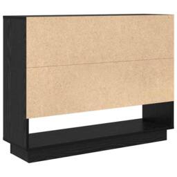Berkfield Home Sideboard with Shelf with Door Black oak 97 x 29 x 75 cm Engineer - thumbnail 8