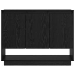 Berkfield Home Sideboard with Shelf with Door Black oak 97 x 29 x 75 cm Engineer - thumbnail 6