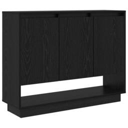 Berkfield Home Sideboard with Shelf with Door Black oak 97 x 29 x 75 cm Engineer - thumbnail 1