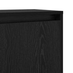Berkfield Home Sideboard with Shelf with Door Black oak 97 x 29 x 75 cm Engineer - thumbnail 9
