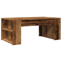 Berkfield Home Coffee Table Old Wood 102x55x42 cm Engineered Wood in Brown - Size: 102 x 55 x 42 cm - thumbnail 2