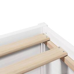 Berkfield Home Beautiful Bed Frame without Mattress White 135x190 cm Double Soli - thumbnail 9