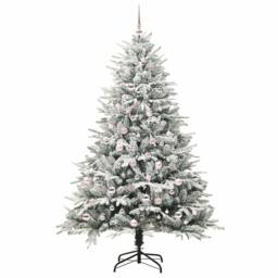 Berkfield Home Artificial Pre-lit Christmas Tree with Ball Set Green 210 cm - thumbnail 4