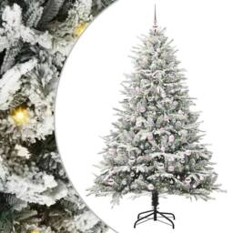 Berkfield Home Artificial Pre-lit Christmas Tree with Ball Set Green 210 cm - thumbnail 2