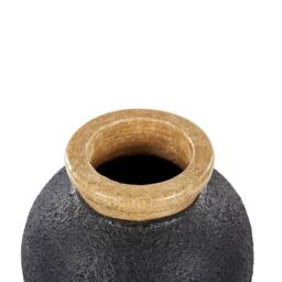 Wyld and Coco Handmade Terracotta Vase Black and Pink 31 cm Retro Vintage - thumbnail 5
