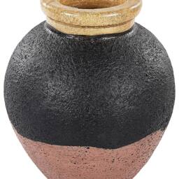 Wyld and Coco Handmade Terracotta Vase Black and Pink 31 cm Retro Vintage - thumbnail 2