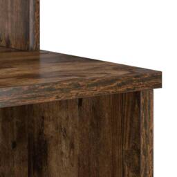 Berkfield Home Desk with Storage Smoked Oak 120.5x44x88.5 cm Engineered Wood in Brown - thumbnail 9