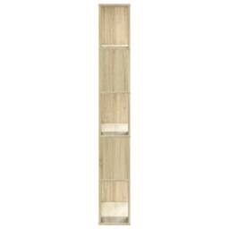 Berkfield Home Decorative Bookcase 5-Tier Sonoma Oak 80.5x23.5x162.5 cm Engineer in Light Beige - thumbnail 4