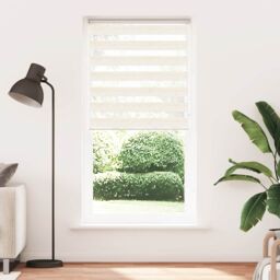 Berkfield Home Zebra Blind Marble Beige 105x200 cm Fabric Width 100.9 cm Polyester - thumbnail 2