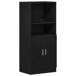 Berkfield Home Kitchen Cabinet Black 57x41.5x131.5 cm Engineered Wood - thumbnail 3