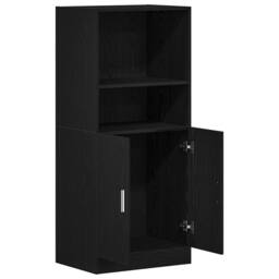 Berkfield Home Kitchen Cabinet Black 57x41.5x131.5 cm Engineered Wood - thumbnail 5