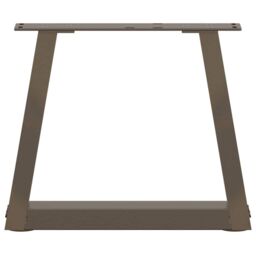 Berkfield Home Dining Table Legs V-Shape 2 pcs Natural Steel 30x(30-31.3) cm Steel in Brown - thumbnail 5