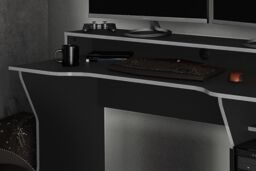 Birlea Enzo Gaming Computer Desk in Silver - thumbnail 3