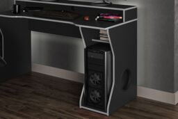 Birlea Enzo Gaming Computer Desk in Silver - thumbnail 2