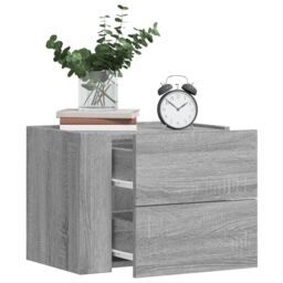 Berkfield Home Wall-mounted Bedside Cabinets 2 pcs Grey Sonoma 45x30x35 cm - Size: 45 x 30 x 35 cm - thumbnail 1
