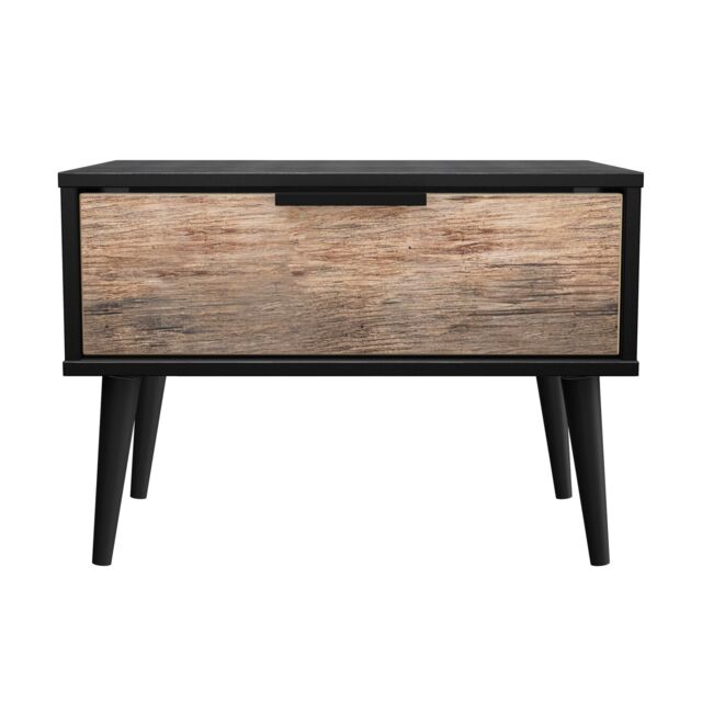 Ready Assembled 2 U Fuji 1 Drawer Side Table (Ready Assembled) in Walnut - image 1
