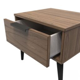 Ready Assembled 2 U Fuji 1 Drawer Side Table (Ready Assembled) in Walnut - thumbnail 5