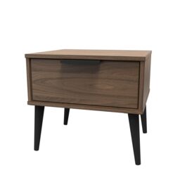 Ready Assembled 2 U Fuji 1 Drawer Side Table (Ready Assembled) in Walnut - thumbnail 3