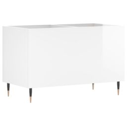 Berkfield Home Record Cabinet High Gloss White 74.5x38x48 cm Engineered Wood - thumbnail 2