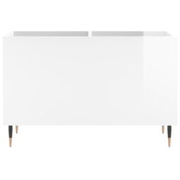 Berkfield Home Record Cabinet High Gloss White 74.5x38x48 cm Engineered Wood - thumbnail 4