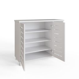 GFW Bodie 2 Door 3 Shelf Shoe Cabinet in White - thumbnail 3