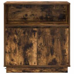 Berkfield Home Sideboard with LED Smoked Oak 71x34, 5x75 cm Engineered Wood in Brown - thumbnail 8
