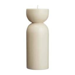 Originalhome Unscented Cotton Candle, 88 Hour Burn Time, 20cm in Beige