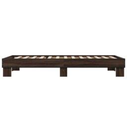 Berkfield Home Bed Frame without Mattress Brown Oak 75x190 cm Small Single - thumbnail 5