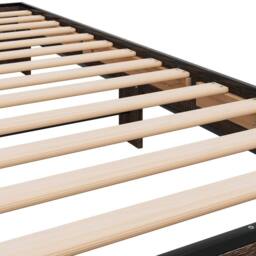 Berkfield Home Bed Frame without Mattress Brown Oak 75x190 cm Small Single - thumbnail 7