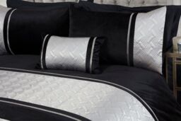 Rapport Home Capri Polycotton Duvet Cover Set With Pillowcase in Silver - Size: Single - thumbnail 2