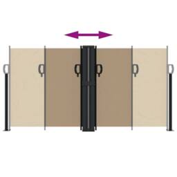 Berkfield Home Retractable Side Awning Taupe 120x1200 cm - thumbnail 5