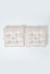 Homescapes Cream Faux Suede Travel Support Booster Cushion - Size: 50 cm x 50 cm - thumbnail 3
