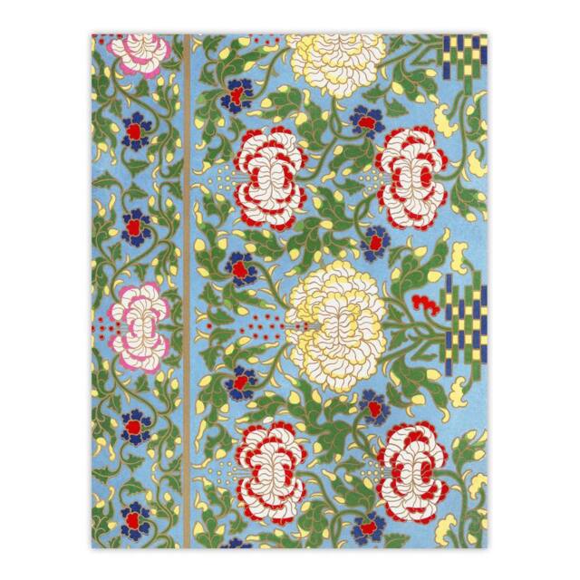 "Artery8 Owen Jones Colorful Floral Chinese Motif Pattern Wall Art Print - Size: W12"" x H16""" - image 1