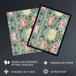 "Artery8 Owen Jones Colorful Floral Chinese Motif Pattern Wall Art Print - Size: W12"" x H16""" - thumbnail 2