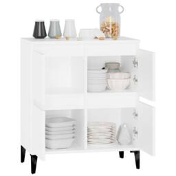 Berkfield Home Sideboard White 60x35x70 cm Engineered Wood - Size: 60 x 35 x 70 cm - thumbnail 5