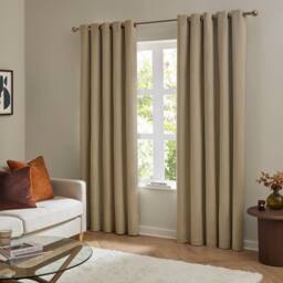 Furn The Ultimate Velvet 100% Blackout Eyelet Curtain Pair in Brown - Size: 117 cm width x 183 cm drop - thumbnail 2