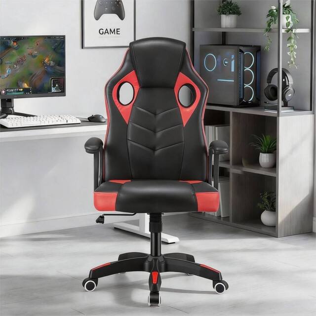SPETLEK Racing Gaming Chair High Back Ergonomic Swivel Office Wheels in Red - image 1