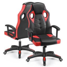 SPETLEK Racing Gaming Chair High Back Ergonomic Swivel Office Wheels in Red - thumbnail 4