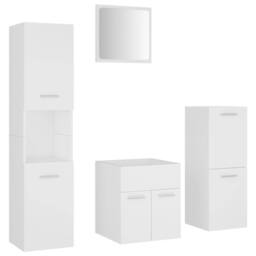 Berkfield Home Bathroom Furniture Set White Engineered Wood - thumbnail 2