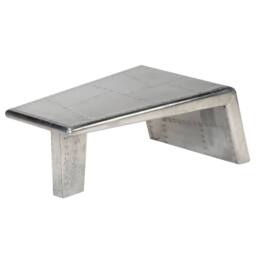 Berkfield Home Aviator Coffee Table Aluminium Vintage Aircraft Airman Style in Silver - thumbnail 1