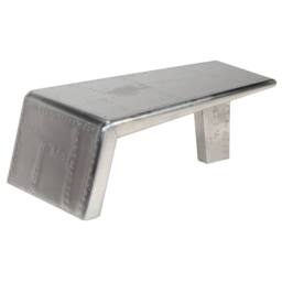 Berkfield Home Aviator Coffee Table Aluminium Vintage Aircraft Airman Style in Silver - thumbnail 5